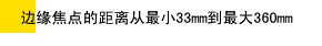 Flange Focal Distance from Minimum 33mm to Maximum 360mm